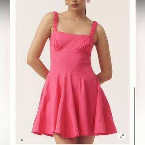 Anthropologie Plunge Drop-Waist A-Line Mini Dress S